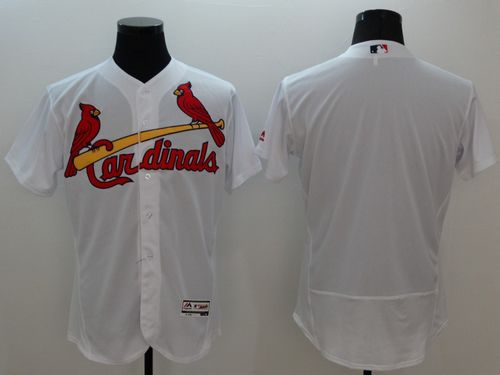 Cardinals Blank White Flexbase Authentic Collection Stitched MLB Jersey - Click Image to Close